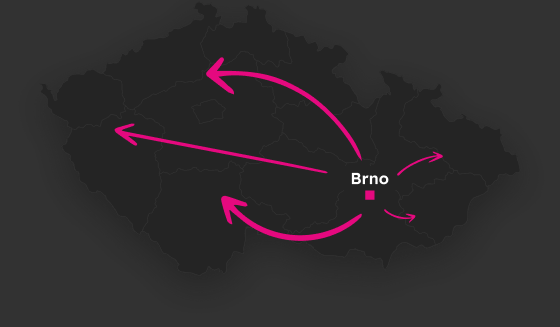 Z Brna do celé ČR